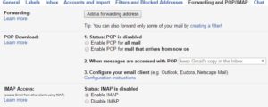 Enable IMAP