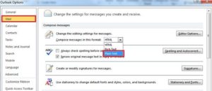 outlook empty mail message